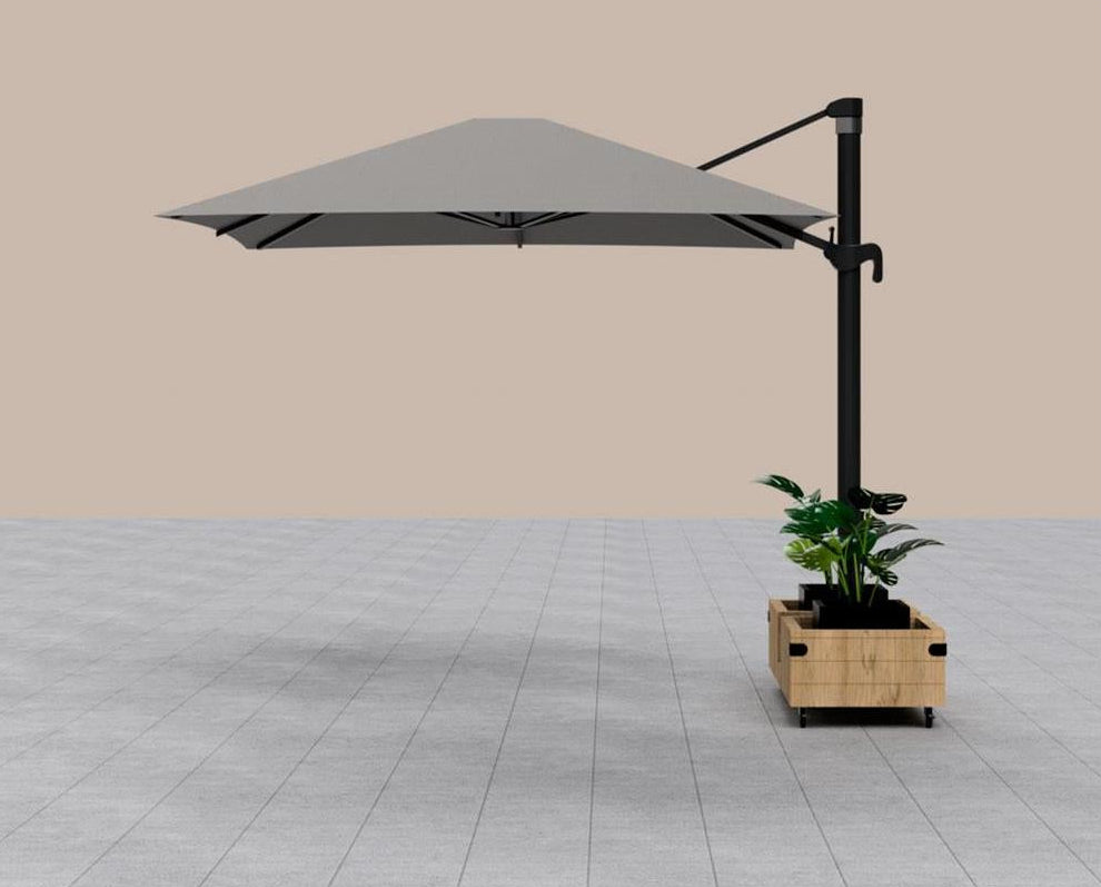 Base Parasol NOVA DUO (175 kg) con Jardineras y Ruedas