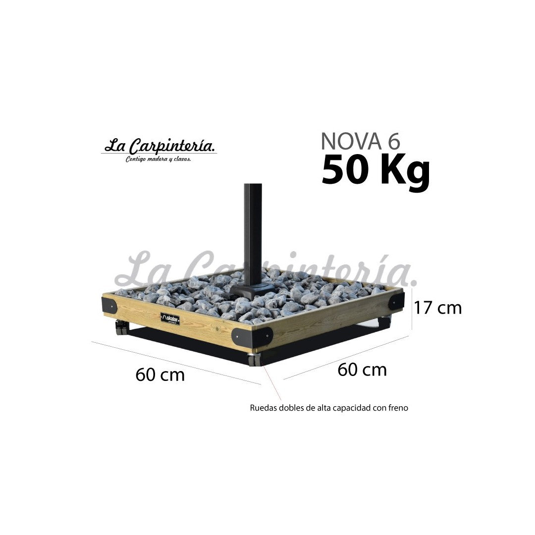 Base Parasol NOVA 6 (50 kg) con Ruedas